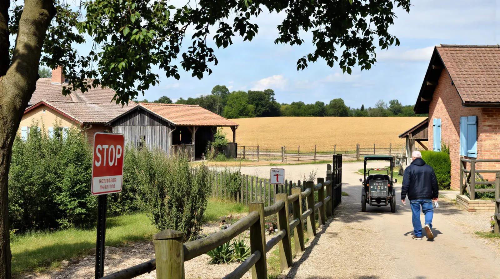 Panneau d'affichage de permis en zone rurale