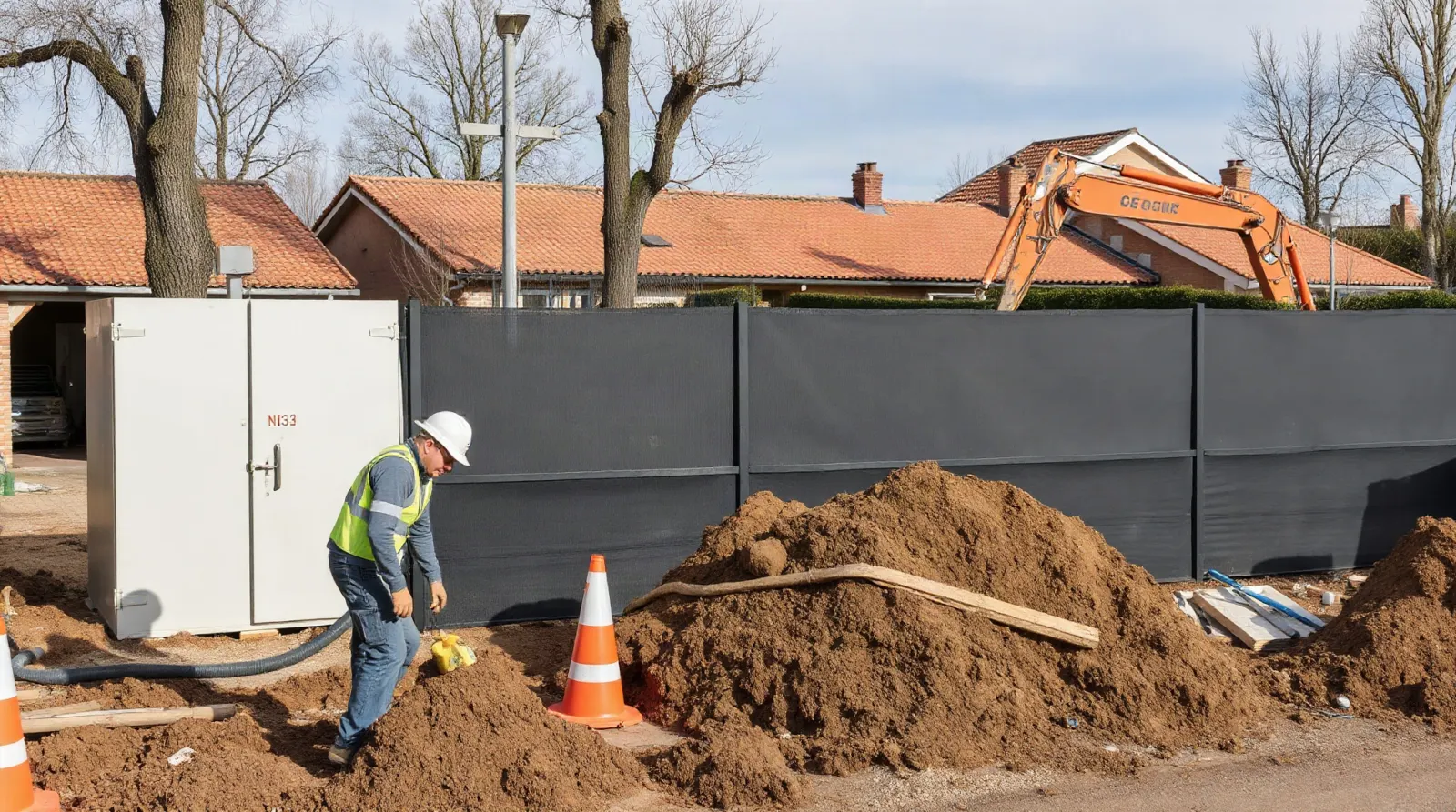 Pose d'une fosse toutes eaux lors de travaux de remise aux normes